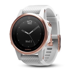 Garmin Fenix 5S GPS Watch - Rose Goldtone/Sapphire White Band