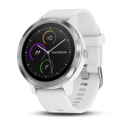 Garmin Vivoactive 3 GPS Watch - Wht/Wht Silicone/Stainless Steel