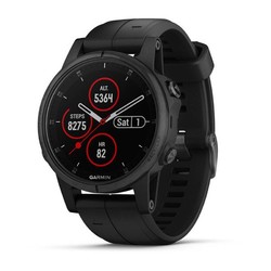 Garmin Fenix 5S Plus GPS Watch - Sapphire Black with Black Band