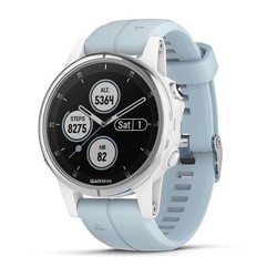 Garmin Fenix 5S Plus GPS Watch - White with Seafoam Band