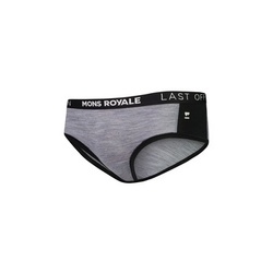 Mons Royale Sylvia Boyleg Womens Brief - Grey Heather/Black