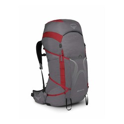 Osprey Eja Pro 55L Womens Ultralight Hiking Backpack - Dale Grey/Poinsettia Red