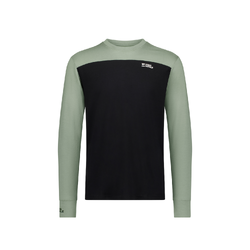 Mons Royale Yotei Mens Merino Long Sleeve T-Shirt - Willow/Black
