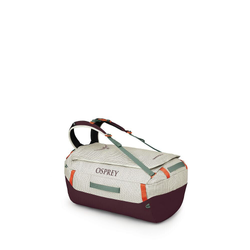 Osprey Transporter 65L Duffel Bag - Mystery White/Moody Burgundy