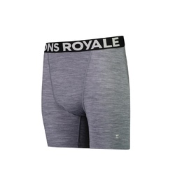 Mons Royale Hold 'em Mens Merino Boxer Briefs - Grey Heather