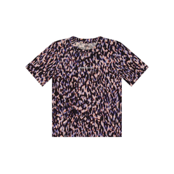 Mons Royale Icon Womens Merino T-Shirt - Rock Leopard