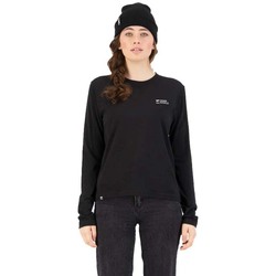 Mons Royale Icon Womens Merino Relaxed Long Sleeve Top - Black