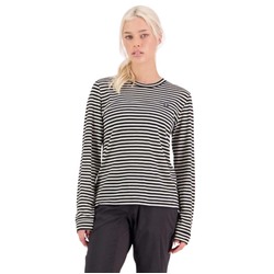 Mons Royale Icon Womens Merino Relaxed Long Sleeve Top - MR Stripe