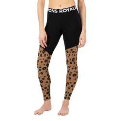 Mons Royale Cascade Womens Merino Base Layer Leggings - Aoraki Lily Toffee