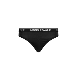 Mons Royale Stratos Womens Merino Thong - Black