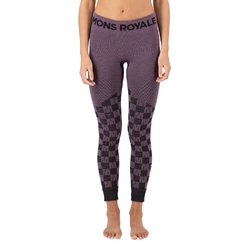 Mons Royale Ascender Womens Seamless Merino Base Layer Leggings - Mauve/Black