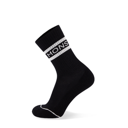 Mons Royale Signature Unisex Merino Crew Socks - Black/White