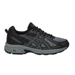Asics Gel-Venture 6 (D Wide) Womens Trail Running Shoes - Black/Stone Grey