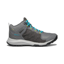 Keen Explore Mid Womens Waterproof Hiking Boots - Steel Grey/Bright Turquoise