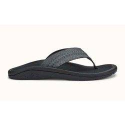 OluKai Hokua Mesh Mens Sandals - Dark Shadow/Dark Shadow