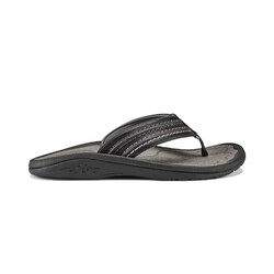 OluKai Hokua 'Ale Mens Sandals - Black-Charcoal