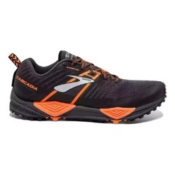 Brooks Cascadia 13 Mens Trail Running Shoes - Grey/Black/Orange