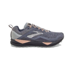 Brooks Cascadia 14 Womens Trail Running Shoes - Grey/Pale Peach/Pearl