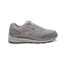 Brooks Addiction Walker Suede 2 Wide (D) Womens Walking Shoes - Alloy/Oyster/Peach