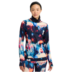 Burton Midweight Base Layer Womens Long Neck T-Shirt - Floral Blur
