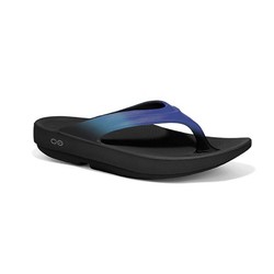 OOFOS OOlala Recovery Thongs - Black/Bluejay