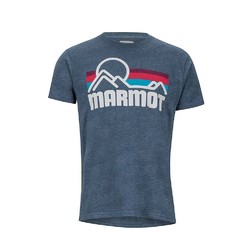 Marmot Coastal Short Sleeve Mens Tee - Navy Heather