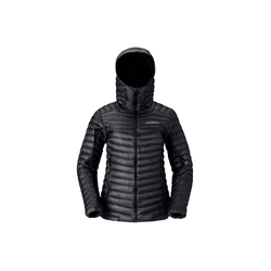 Norrona Trollveggen Down800 Womens Super Light Insulated Hooded Jacket - Caviar Black