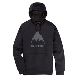 Burton Oak Mens Pullover Fleece Hoodie - True Black Heather