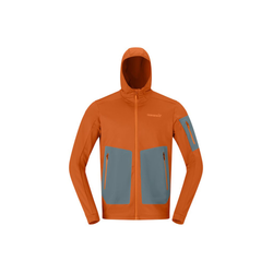 Norrona Falketind Warm2 Stretch Mens Technical Fleece Midlayer Jacket - Gold Flame