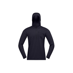 Norrona Falketind Warm1 Mens Hooded Fleece Pullover - Caviar Black