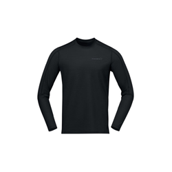 Norrona Falketind EqualiserUll Mens Long Sleeve Baselayer T-Shirt - Caviar Black