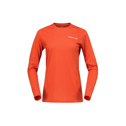 Norrona Falketind EqualiserUll Womens Long Sleeve Baselayer T-Shirt - Paprika