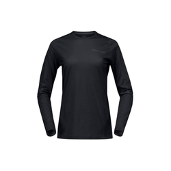 Norrona Falketind EqualiserUll Womens Long Sleeve Baselayer T-Shirt - Caviar Black