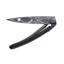 Deejo Tattoo Black Granadilla Deer Knife