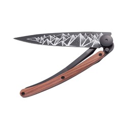 Deejo Tattoo Trek Knife - Black Coralwood