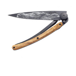 Deejo Tattoo 37g Knife - Olive Tree/Warmblood