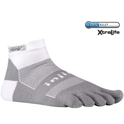 Injinji Run Midweight Mini-Crew Xtralife - White/Gray