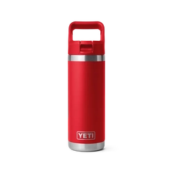 YETI Rambler V2 Insulated Water Bottle with Straw Cap - 18oz/532ml - Rescue Red