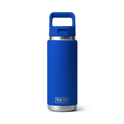 Yeti Rambler Insulated Water Bottle w/ Straw Cap - 26oz/768ml - Royal Blue