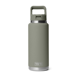 YETI Rambler Insulated Water Bottle with Colour-Matched Straw Cap - 36oz/1065ml - Pampa Green