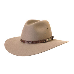 Akubra Riverina Wide Brim Felt Hat - Bran