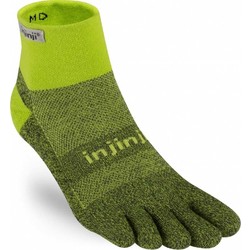 Injinji Trail 2.0 Midweight Mini-Crew Performance Toe Socks - Winter Green