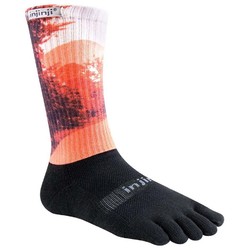 Injinji Trail Midweight Performance Toe Socks Crew Xtralife - Grove Spectrum