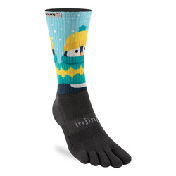 Injinji Spectrum Trail Midweight Crew Unisex Hiking Socks - Polar