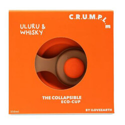 Crumple Uluru and Whisky Collapsible Reusable Eco Cup - 350ml