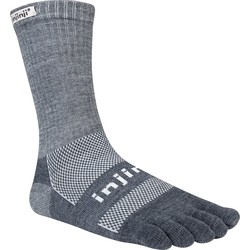 Injinji Outdoor Original Weight Crew Performance Toe Socks - Granite