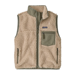 Patagonia Classic Retro-X Womens Fleece Vest - Dark Natural w/River Rock Green