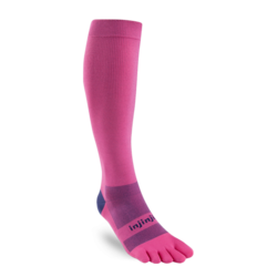 Injinji Ultra Compression Over the Calf Toe Socks - Pink