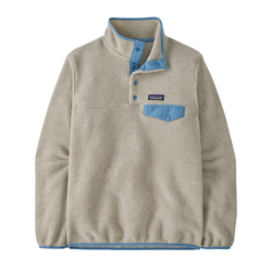 Patagonia Lightweight Synchilla Snap-T Womens Fleece Pullover - Oatmeal Heather w/Shore Blue