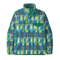 Patagonia Synchilla Snap-T Lightweight Mens Fleece Pullover - Painted Lines/Shore Blue